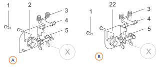 Opravná sada zámků servisních dvířek Thetford, antracit