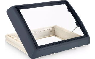 Střešní okno Dometic Midi Heki FL, klička, s ventilací, šedá