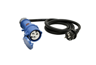Adaptér CEE / Schuko vidlice s kontrolkou 1,5 m