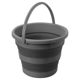 Skládací kbelík 10 l, šedá