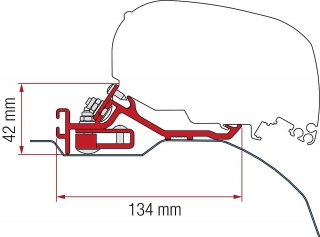 Adaptér F80S pro Fiat Ducato H2/L4, stříbrná