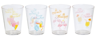 Sada sklenic Flamefield Hello Summer 500 ml, 4 ks