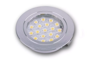 LED bodové světlo, chrom 