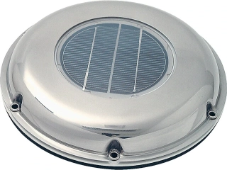 Solární ventilátor Lilie, chromovaný