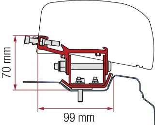 Adaptér Fiamma F40 Van pro Renault Trafic, Vivaro L2 od 2014
