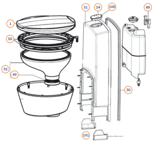 Stěnové těsnění WC Dometic CT