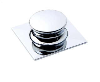 Tlačítko Push-Lock se čtvercovou rozetou 34 x 34 mm, lesklý chrom