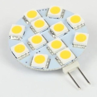 Žárovka LED G4, 12 x SMD teplá bílá, 12 V / 1,5 W
