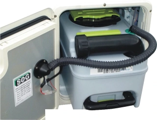 Odvětrání WC SOG 3000A, Dometic 3000/4000, dveřní varianta světle šedá