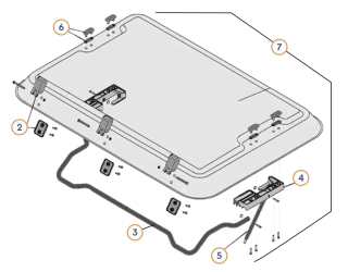 Sklo Dometic Heki 2 komplet, tmavě šedá
