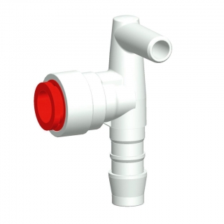 Úhlová přípojka bojleru JG 10/TB 10 mm, červená