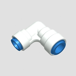 Úhlová přípojka bojleru JG 10/JG 12 mm, modrá