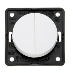 Dvojvypínač Berker Integro, bílá