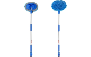 Teleskopický mycí kartáč Chenille, modrý